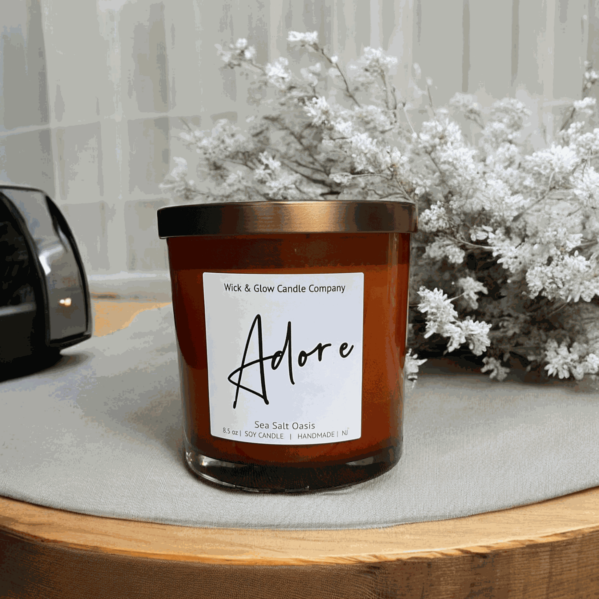 Adore – Sea Salt + Cardamom Luxury Scented Candle