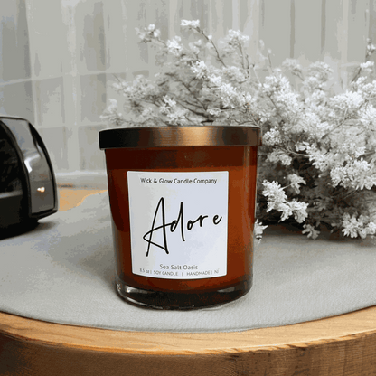 Adore – Sea Salt + Cardamom Luxury Scented Candle