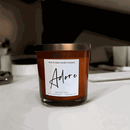 Adore – Sea Salt + Cardamom Luxury Scented Candle