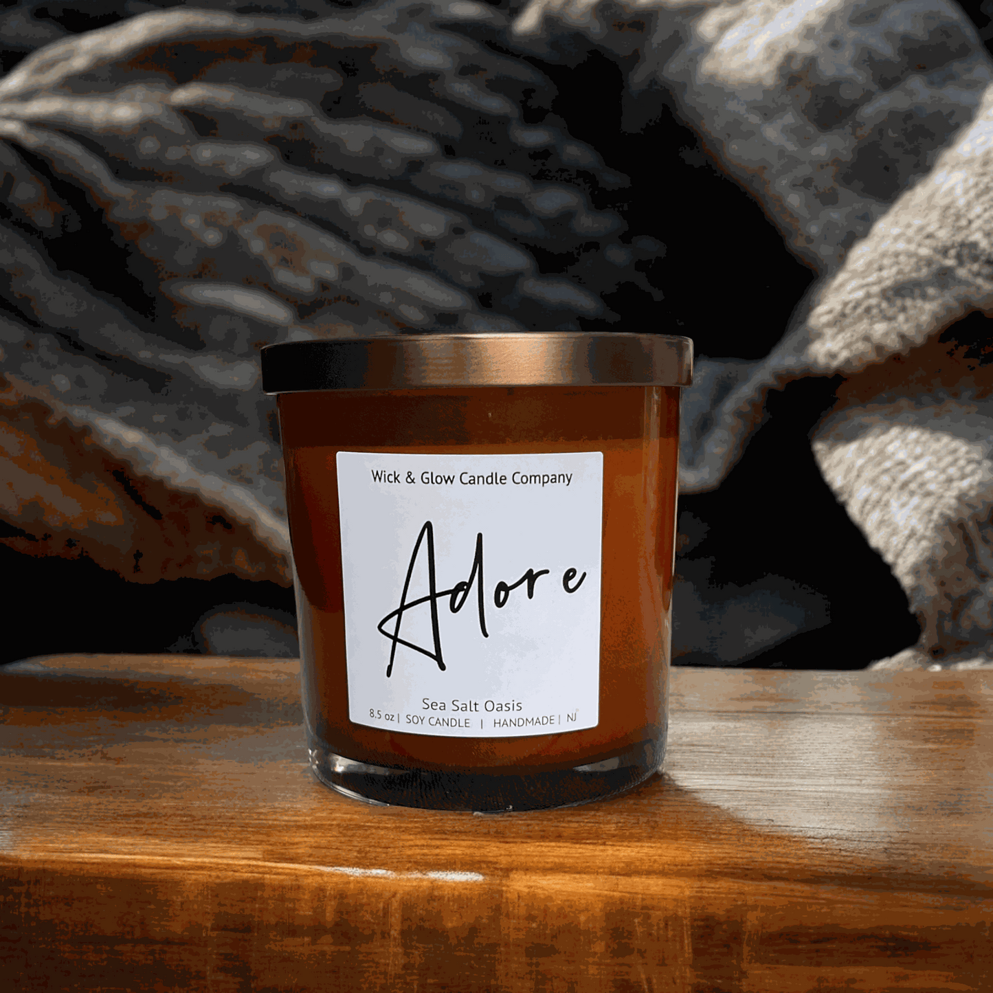 Adore – Sea Salt + Cardamom Luxury Scented Candle