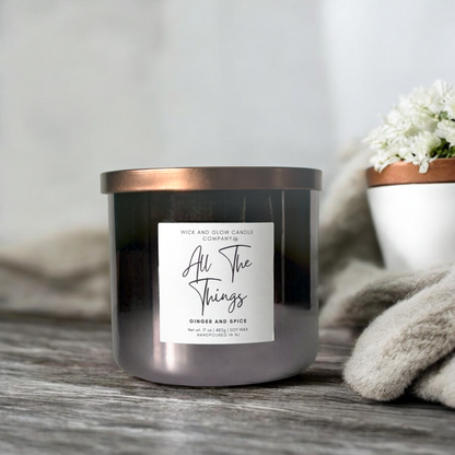 All The Things Luxury Soy Wax Candle – Ginger and Spice
