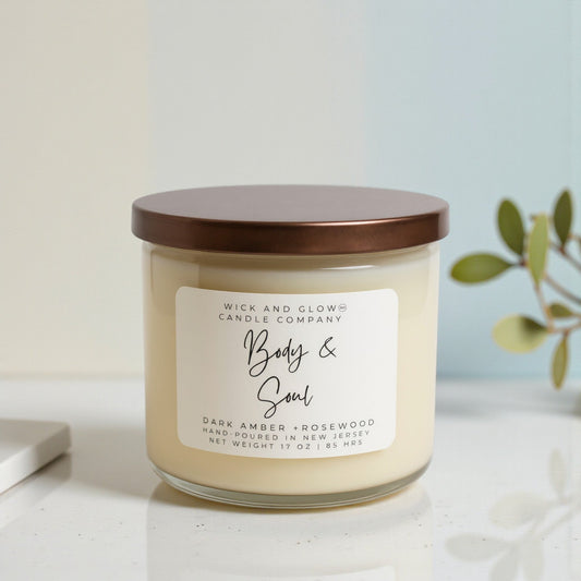 Body and Soul | Dark Amber & Rosewood Luxury Soy Candle