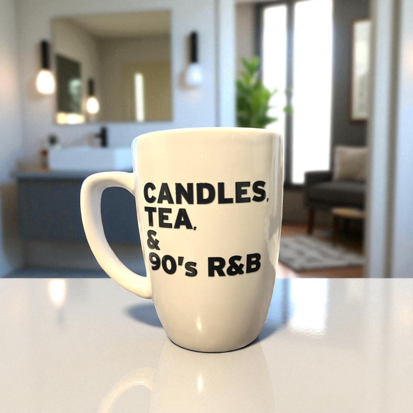 Mood Setter Mug | 8 oz Ceramic Mug for Candle Lovers & R&B Fans