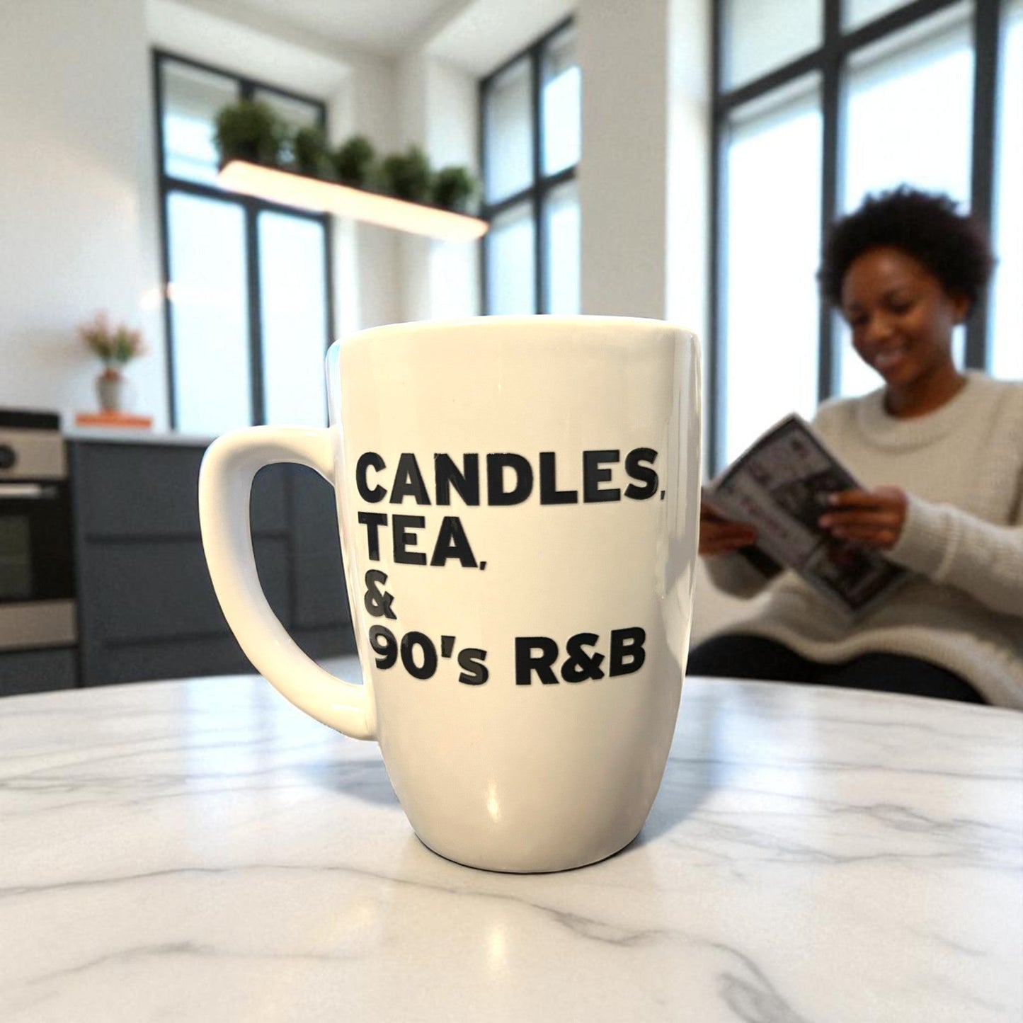 Mood Setter Mug | 8 oz Ceramic Mug for Candle Lovers & R&B Fans