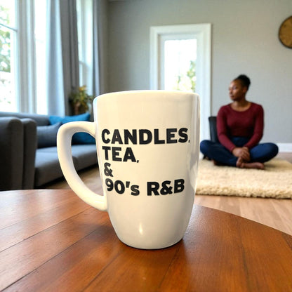 Mood Setter Mug | 8 oz Ceramic Mug for Candle Lovers & R&B Fans