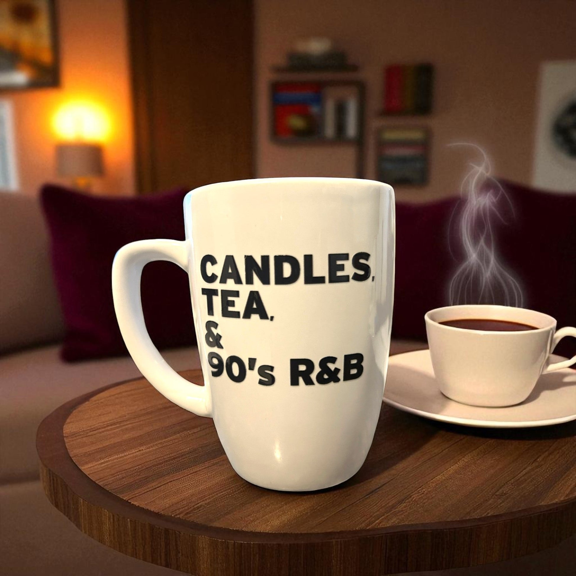 Mood Setter Mug | 8 oz Ceramic Mug for Candle Lovers & R&B Fans
