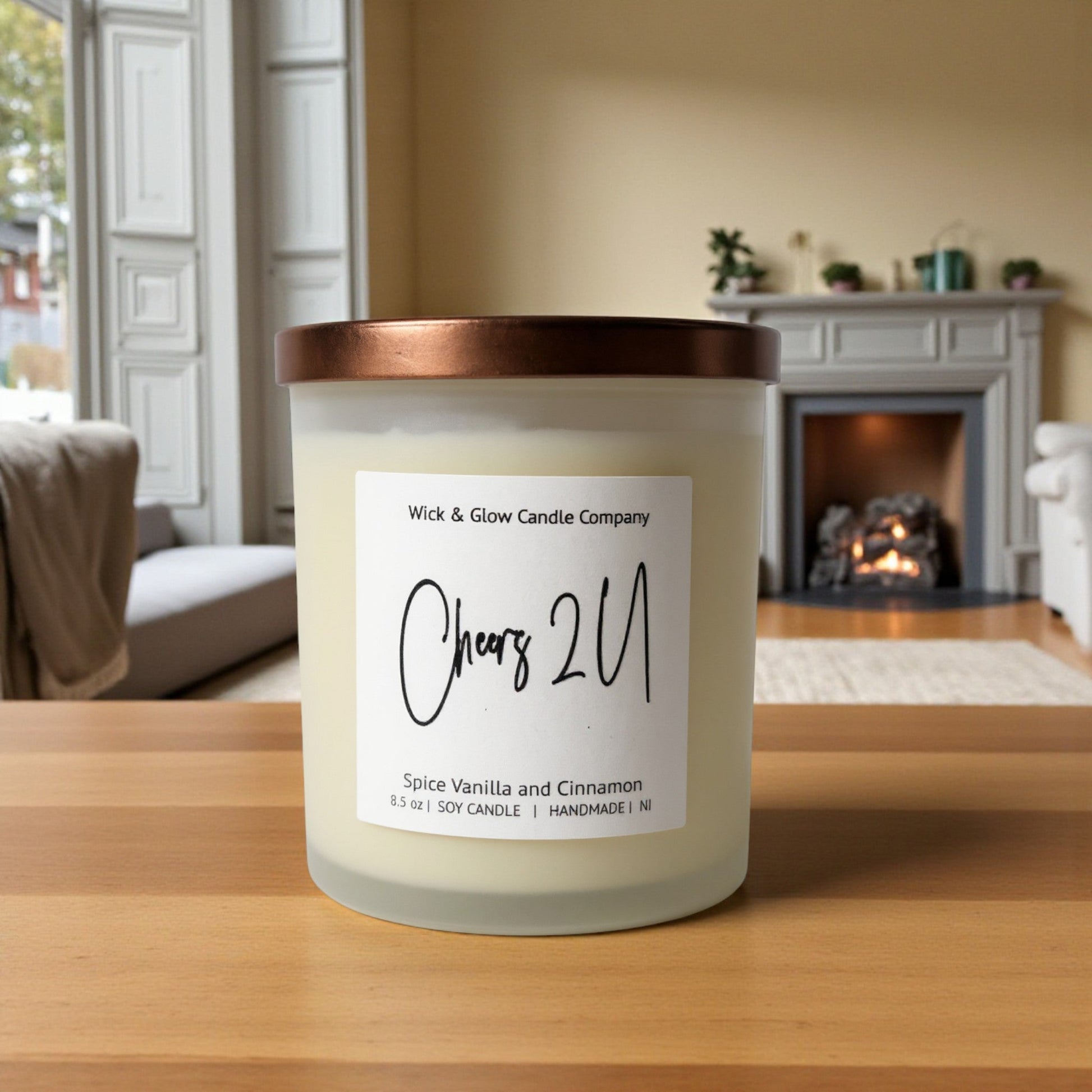 Cheers 2 U | Luxury Soy Candle – Cinnamon & Vanilla