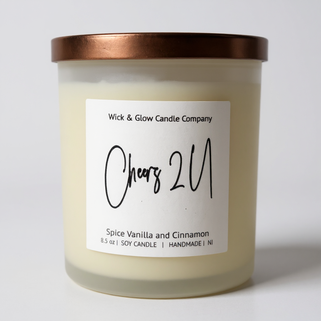 Cheers 2 U | Luxury Soy Candle – Cinnamon & Vanilla