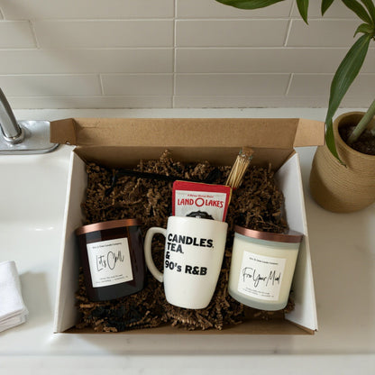 Cozy Gift Box Mini | Luxury Soy Wax Candle Gift Set | Handcrafted Self-Care Box by Wick & Glow