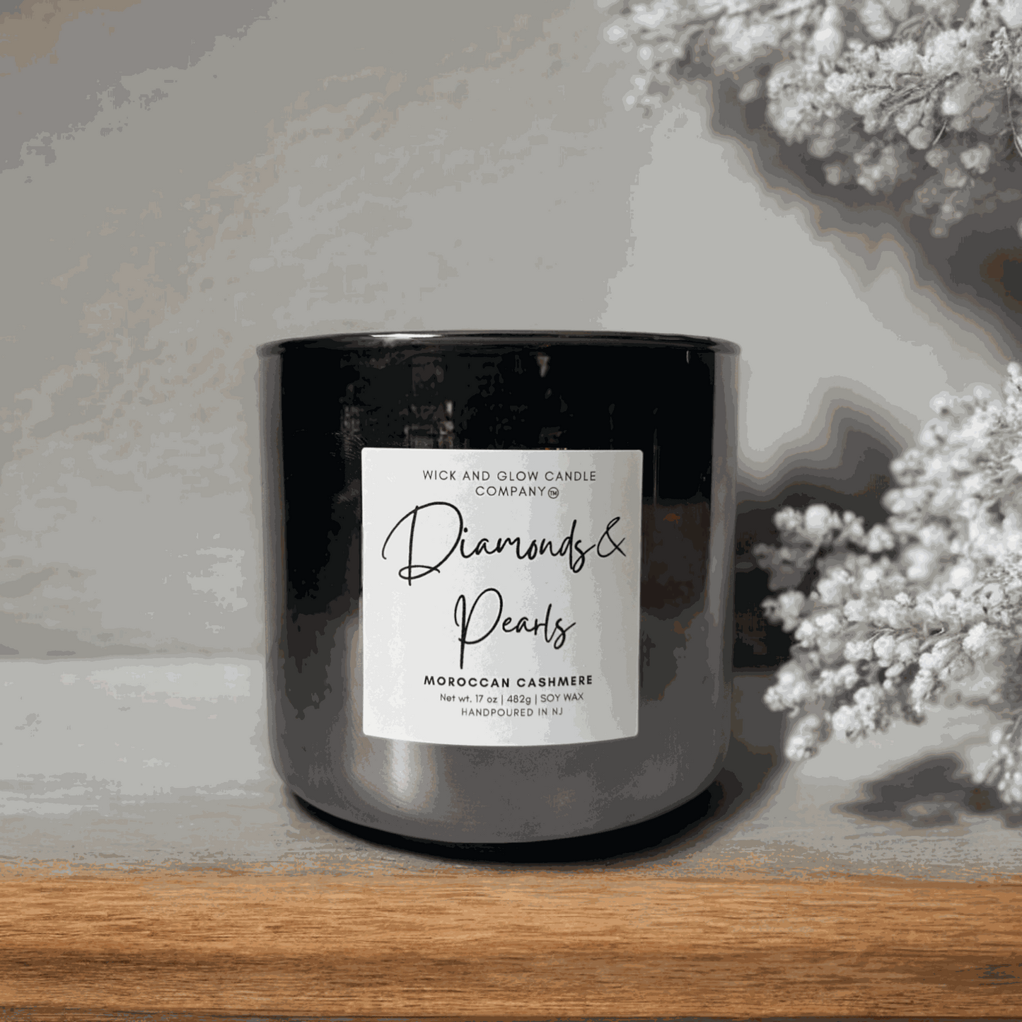 Diamonds & Pearls | Luxury Soy Wax Candle – Moroccan Cashmere