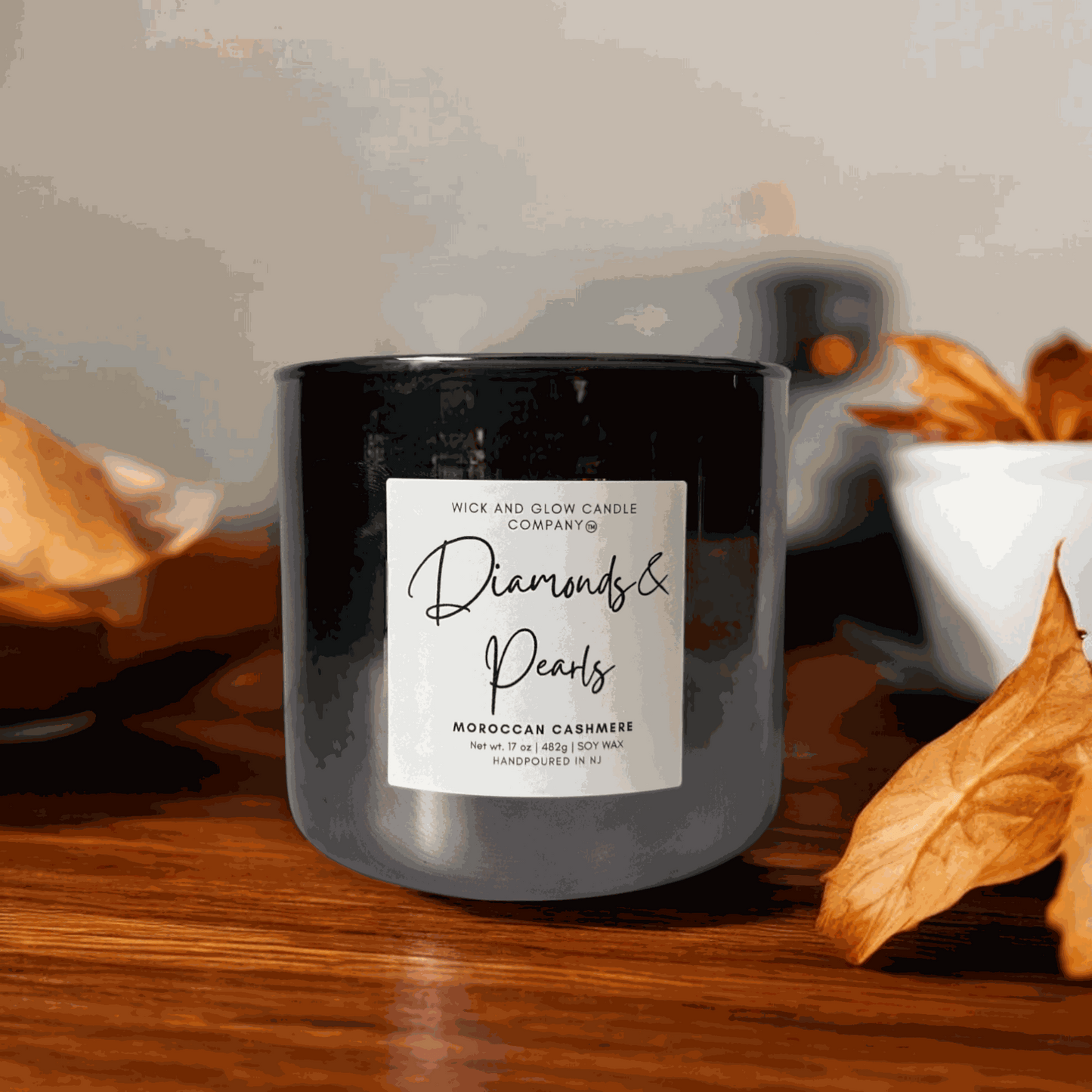 Diamonds & Pearls | Luxury Soy Wax Candle – Moroccan Cashmere