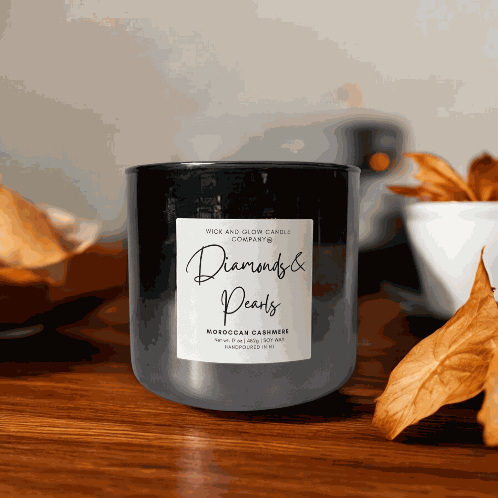 Diamonds & Pearls | Luxury Soy Wax Candle – Moroccan Cashmere