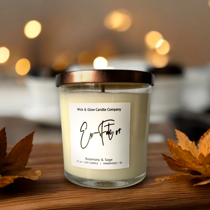 Ex-Factor | Luxury Soy Wax Candle – Rosemary & Sage