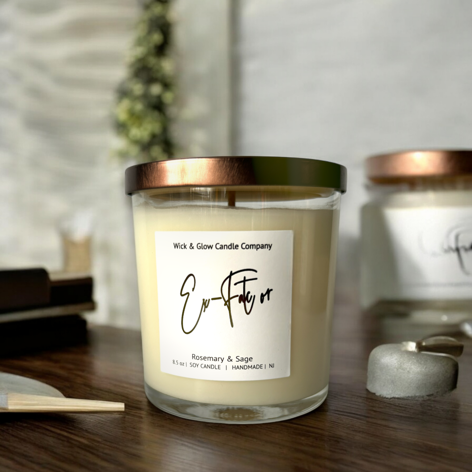 Ex-Factor | Luxury Soy Wax Candle – Rosemary & Sage