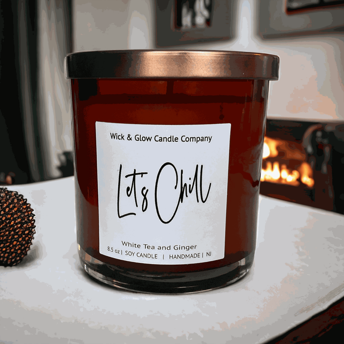 Let’s Chill | Luxury Soy Wax Candle – White Tea & Ginger