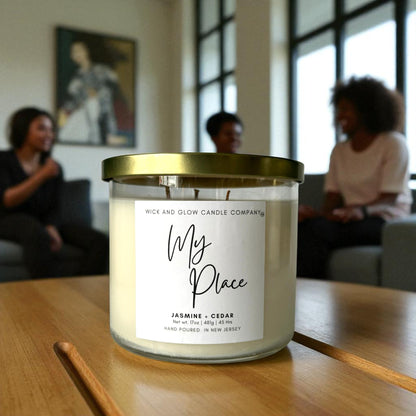 My Place | Luxury Soy Wax Candle – Jasmine, Cedarwood & Musk
