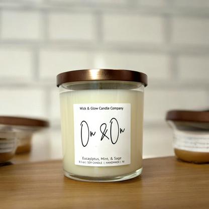 On and On | Luxury Soy Wax Candle – Eucalyptus & Mint