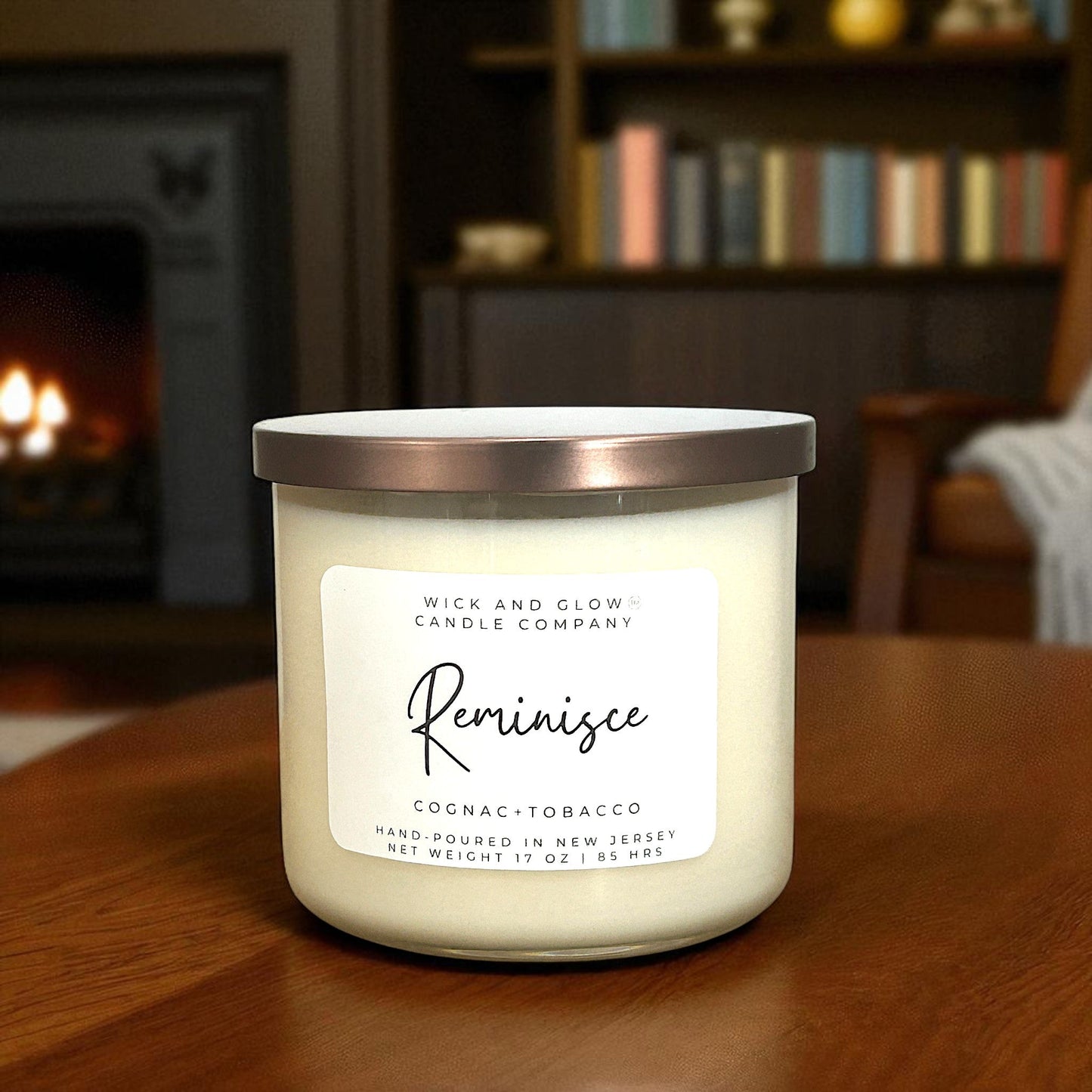 Reminisce | Luxury Soy Wax Candle – Cognac & Tobacco