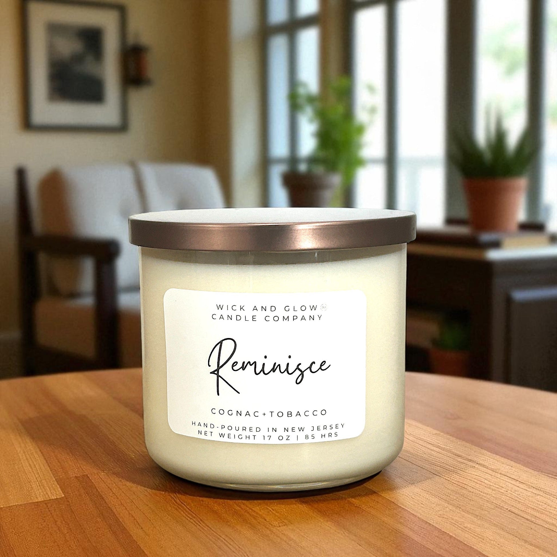 Reminisce | Luxury Soy Wax Candle – Cognac & Tobacco