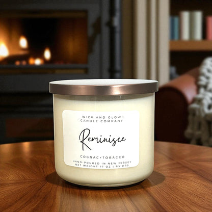 Reminisce | Luxury Soy Wax Candle – Cognac & Tobacco
