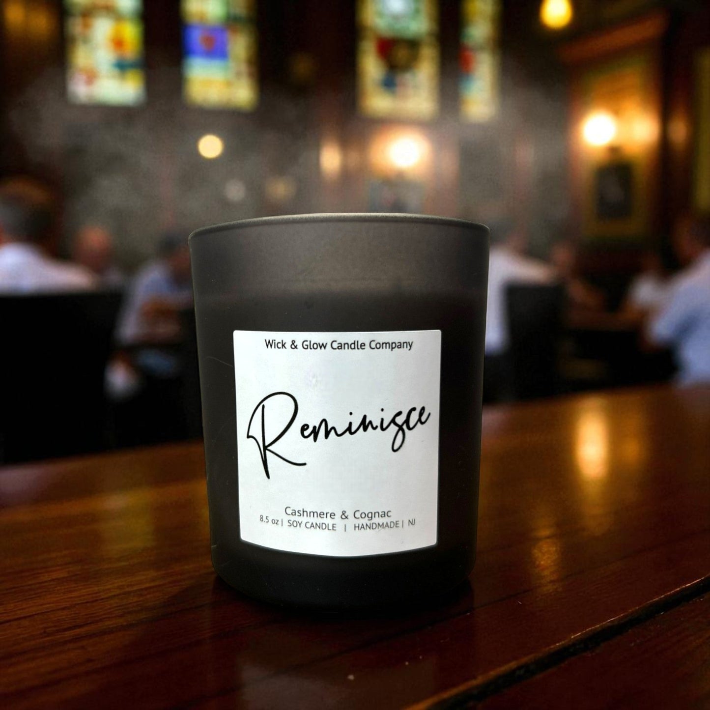 Reminisce | Luxury Soy Wax Candle – Cognac, Tobacco & Amber