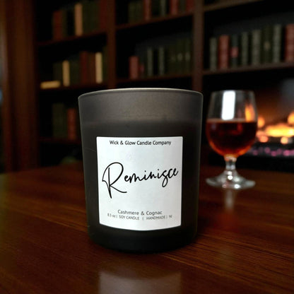 Reminisce | Luxury Soy Wax Candle – Cognac, Tobacco & Amber