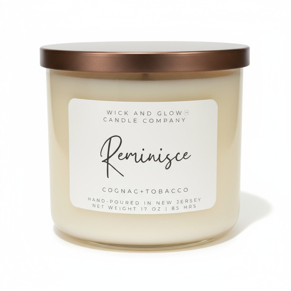 Reminisce | Luxury Soy Wax Candle – Cognac & Tobacco