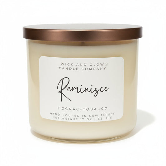 Reminisce | Luxury Soy Wax Candle – Cognac & Tobacco
