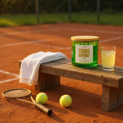 Tennis, Anyone? | Luxury Coconut Soy Wax Candle – Fresh Tennis Ball Scent | 3-Wick Hand-Poured Candle