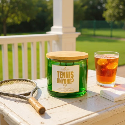 Tennis, Anyone? | Luxury Coconut Soy Wax Candle – Fresh Tennis Ball Scent | 3-Wick Hand-Poured Candle